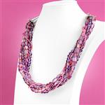 Mystic Aura Quartz Bundle Lilac and Pinks, Pink Seed Bead Project With Downloadable Instructions By Claire Macdonald
