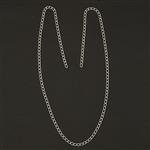 Silver Plated Base Metal Curb Chain, Approx 20Inch (unfinished)