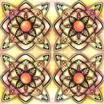 Sanntangle Orange & Lemon Gem Fabric 0.5m