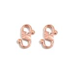 Rose Gold Plated 925 Sterling Silver S Clasp, 2pcs