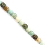 45cts Multi Colour Amazonite Smooth Rounds, Approx 4-5mm, 38cm Strand