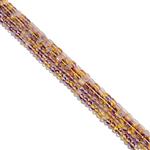 Mystic Aura Quartz Bundle Yellows and Purples, Gold Seed Bead Project With Downloadable Instructions By Claire Macdonald