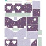 Living in Loveliness Sew Ready to Sew Pattern, Templates, Lilac Sewing Notions Panel & Scissor Set 