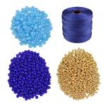 Kumihimo, Blue & Gold Seed Bead Project With Downloadable Instructions By Rachel Smith