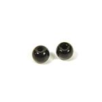 Black Glass Bead, 3mm, 2pcs