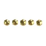 Cymbal Galani - Honeycomb Bead Sub - 24K Gold Plated (5pk)