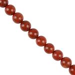 100cts Nanhong Red Agate Plain Rounds Approx 10mm, 19cm Strand
