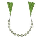 40cts Green Amethyst Faceted Bicone Approx 6 to 8mm 17cm With Hemtite (Approx 3mm) and Plastic Spacers