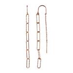 Rose Gold Plated 925 Sterling Silver Earring Wire Chain Approx 6cm drop 