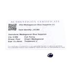 0.95cts Madagascan Blue Sapphire 8x6mm Fancy  (U)