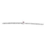 925 Sterling Silver Birthstone Ring Shank, Amethyst, Approx 54mm