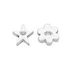 925 Sterling Silver Claire Macdonald Exclusive Spacer Beads Approx 11mm, 2pcs (Flower & Star)
