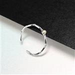 925 Sterling Silver Birthstone Ring Shank Approx 1.4mm with 2.5mm White Freshwater Cultured Pearl