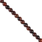 95cts Red Tigers Eye Plain Rounds Approx 6mm, 38cm Strand