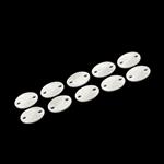 925 Sterling Silver Plated Base Metal Round Discs With Holes Top and Bottom, Approx 10mm, 10pcs