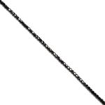 30cts Natural Burmese Black Spinel Faceted Cubes Approx 3mm, 38cm Strand