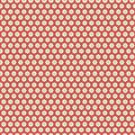 Poppie Cotton Chick-A-Doodle-Doo Flour Sack on Red Fabric 0.5m UK exclusive