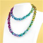 Matte Rainbow Ombre Hematite 10mm Plain Rounds & Memory Wire Project By Mark Smith