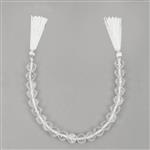 85cts Clear Quartz Faceted Round Approx 8mm, 18cm Strand