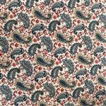 Le Poulet in Cream Paisley Leaf Fabric 0.5m