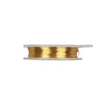 10m Gold Coloured Silver Plated Copper Wire 0.8mm