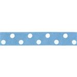 Cornflower Polka Dot Ribbon 15mm (5m)