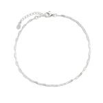 925 Sterling Silver Long Link Bracelet, 7.5inches