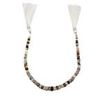 48cts Multi-Color Aquaprase Faceted Rondelles Approx 3x1 to 6x4mm, 20cm Strand 
