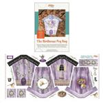 Amber Makes Birdhouse Peg Bag Kit: Instructions & Panel - Lavender House 
