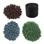Kumihimo, Olive, Blue & Chocolate  Seed Bead Project With Downloadable Instructions By Rachel Smith