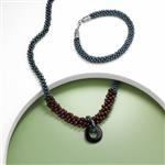 Kumihimo, Olive, Blue & Chocolate  Seed Bead Project With Downloadable Instructions By Rachel Smith