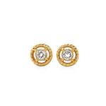 925 Sterling Silver Spacers with White Topaz, Approx 3mm Pack of 2 Pcs