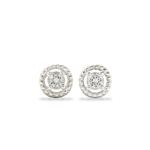 925 Sterling Silver Spacers with White Topaz, Approx 3mm Pack of 2 Pcs