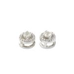 925 Sterling Silver Spacers with White Topaz, Approx 3mm Pack of 2 Pcs