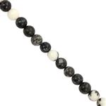80cts Zebra Jasper Smooth Rounds Approx 6 to 7mm - 28cm Strand
