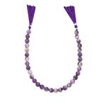 100cts Chevron Amethyst Smooth Round Approx 7 to 8 mm, 24cm Strand 