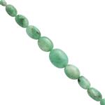 15cts Emerald Smooth Tumbles Approx 4x3 to 9mm, 10cm Strands