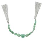 15cts Emerald Smooth Tumbles Approx 4x3 to 9mm, 10cm Strands