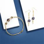  Botswana Agate, 8mm 10mm & 12mm, Gold Plated Base Metal Wire Project