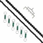  925 Sterling Silver White Topaz Pendant Frame, Malachite Gemstone Link & Black Onyx Project With Downloadable Instructions By Debbie Kershaw