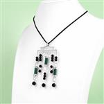  925 Sterling Silver White Topaz Pendant Frame, Malachite Gemstone Link & Black Onyx Project With Downloadable Instructions By Debbie Kershaw
