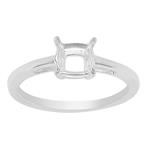 925 Sterling Silver Ring Mount (To Fit 6mm Cushion Gemstone)
