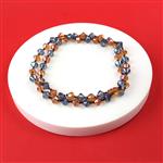 Burnt Orange AB Glass & Frosted Faceted Flying Saucer Beads Approx 8mm, 57pcs
