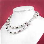 White Freshwater Rice Pearls, Approx 9-10mm x 11-12mm, 38cm Strand