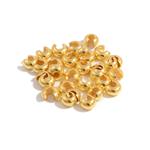 JM Essential Gold Plated 925 Sterling Silver Crimp Covers Approx 3x2mm (30pcs) 
