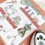 Helen Newton Retro Brights Sewing Room Cushion Kit: Instructions, Panel & Fabric (0.5m)