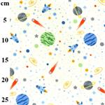 100% Cotton Ivory Planets Fabric 0.5m