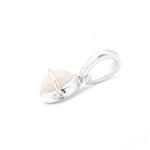 925 Sterling Silver Planet Pendant with White Opal, Approx 14mm