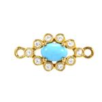 Gold Plated 925 Sterling Silver, Turquoise & Peach Pearl Project With Downloadable Instructions By Carol Vickers