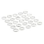 925 Sterling Silver Square Wire Open Jump Ring, Approx OD 6mm, 25pcs